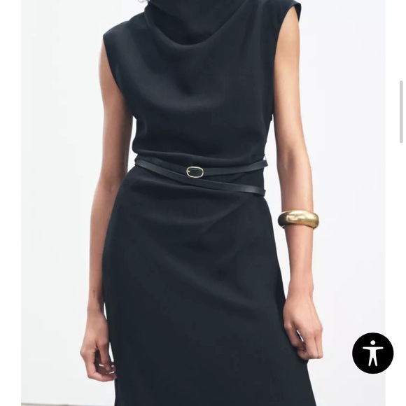 ZW COLLECTION BELTED MIDI DRESS
BLACK - Picture 3 of 10